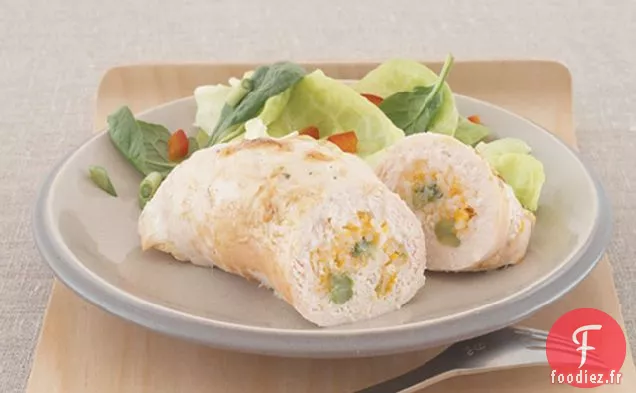 Poitrines De Poulet Farcies au Riz au Fromage