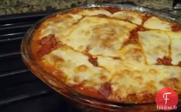 Saucisse italienne sucrée et casserole de Polenta