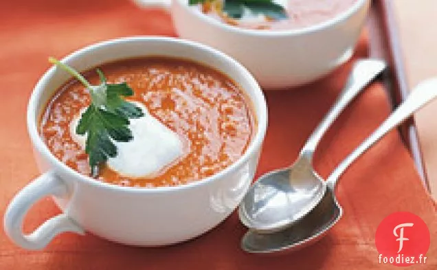 Soupe Épicée Aux Pois Chiches Et Aux Tomates
