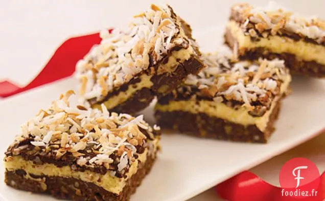 Barres de Chocolat à la Noix de Coco en Couches