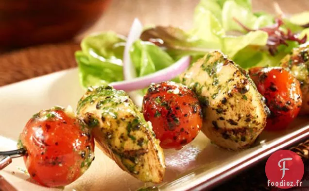 Brochettes de Poulet au Pesto