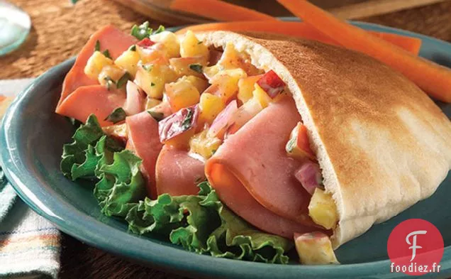 Sandwich au Jambon avec Salsa à la Nectarine