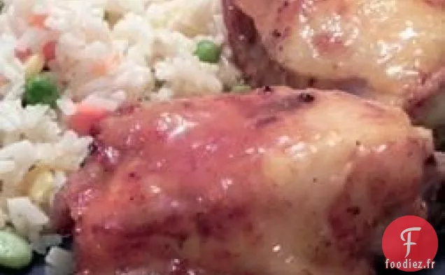 Poulet Grillé avec Glaçage Épicé à la Mangue