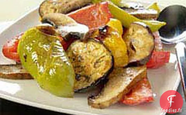 Salade De Poivrons, Champignons Et Aubergines