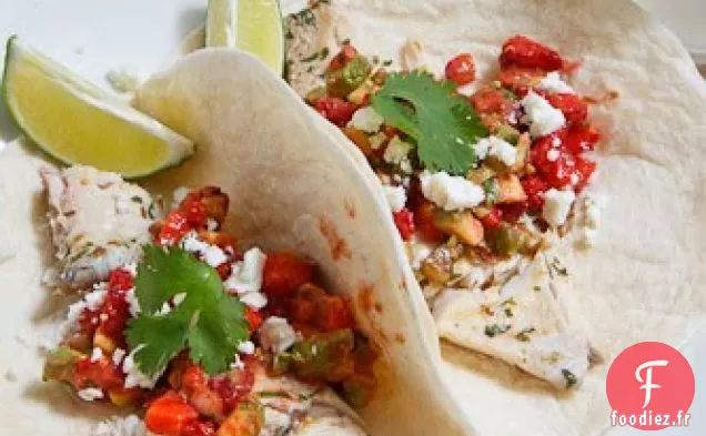 Tacos de Poisson Grillé au Mojito avec Salsa aux Fraises