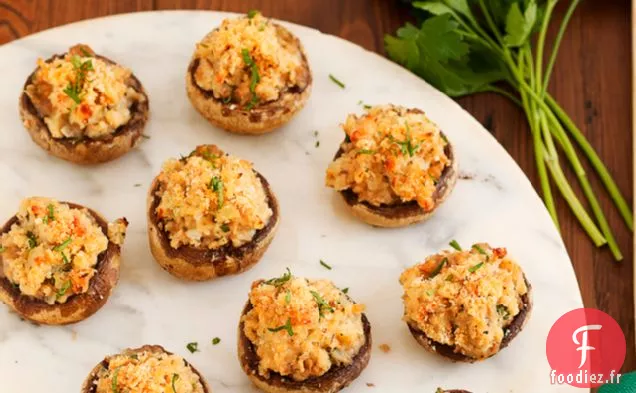 Champignons Farcis Au Double Fromage