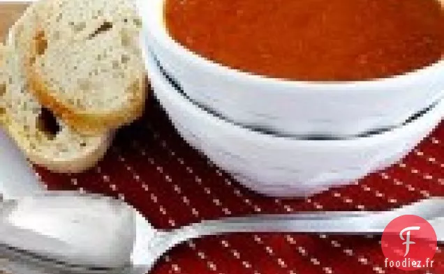 Soupe De Tomates Rôties À L'Oignon Doux