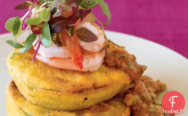 Tomates Vertes Frites À La Rémoulade De Crevettes