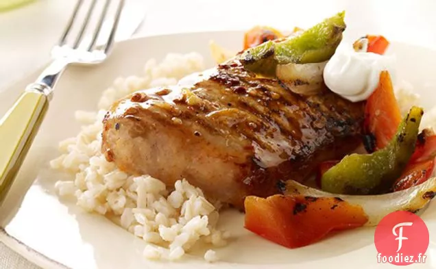 Porc Chipotle à l'Orange Grillé et Riz Brun