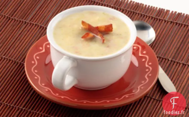 Soupe Succulente aux Pommes de Terre, Poireaux et Bacon