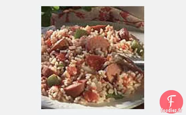 Poêle à Saucisses et Riz de 15 Minutes