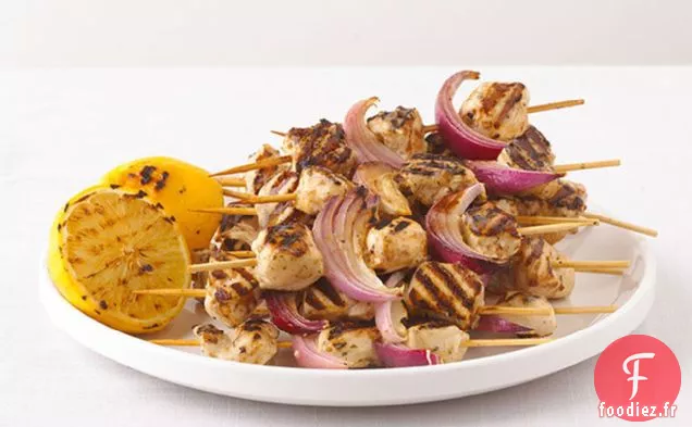 Brochettes de Poulet Grec Grillées