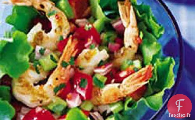 Salade de Crevettes Grillées