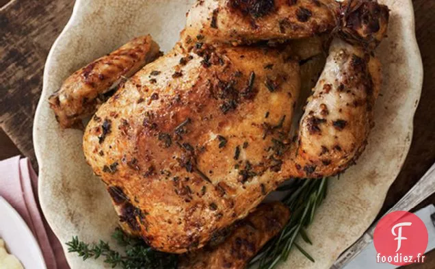 Poulet Rôti aux Herbes et Polenta