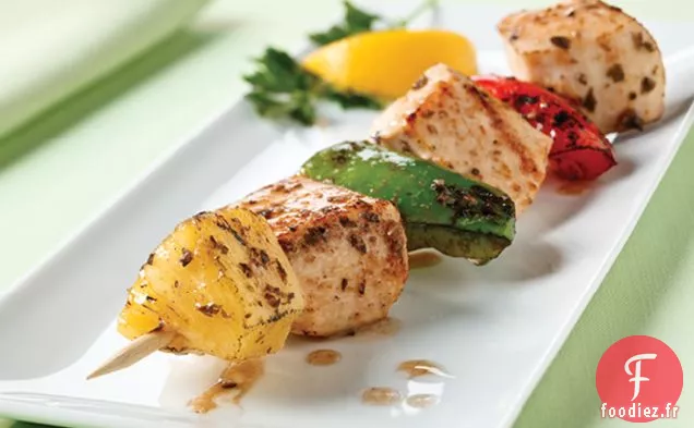 Brochettes de Poulet à l'Ananas