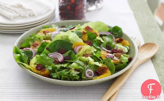 Salade d'Agrumes au Bacon et à l'Oignon Rouge