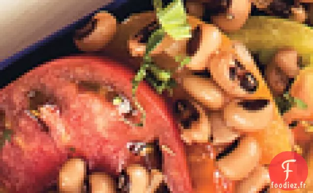 Tomates Anciennes avec Vinaigrette aux Haricots Verts