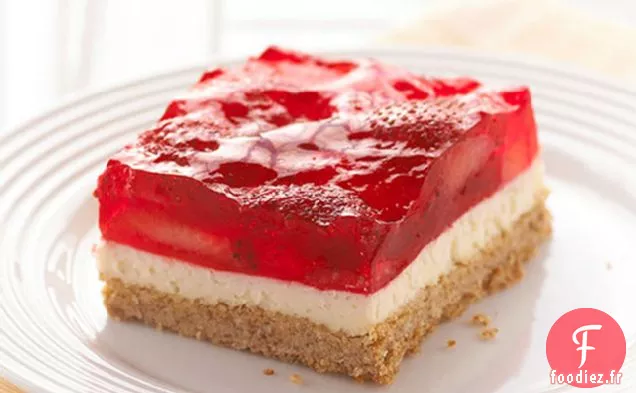 Carrés de Dessert Salade Fraise-Bretzel