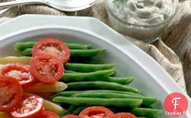 Haricots Frais Et Tomates À La Crème D'Aneth