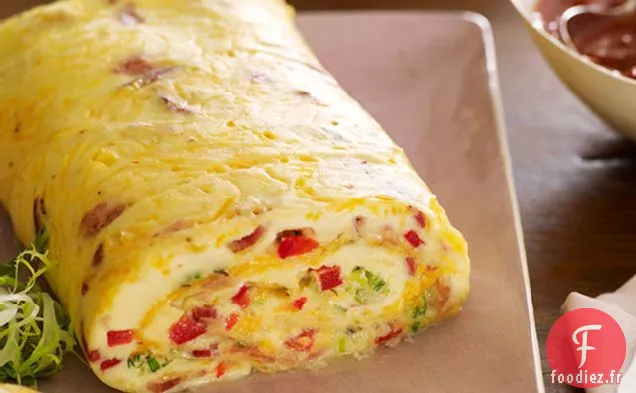 Rouleau d'Omelette au Bacon avec Salsa