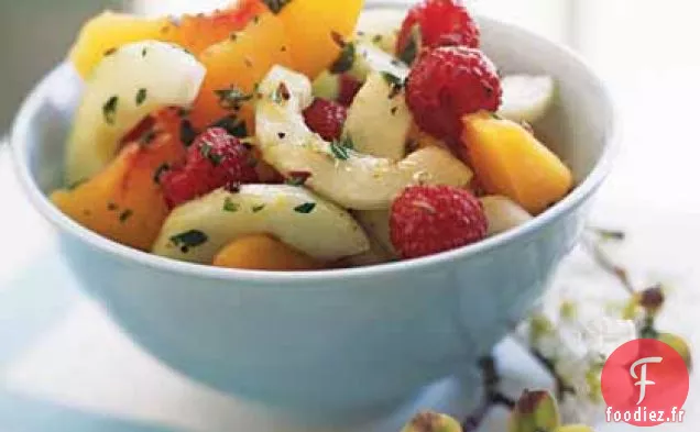 Salade de Pêches avec Vinaigrette au Cumin