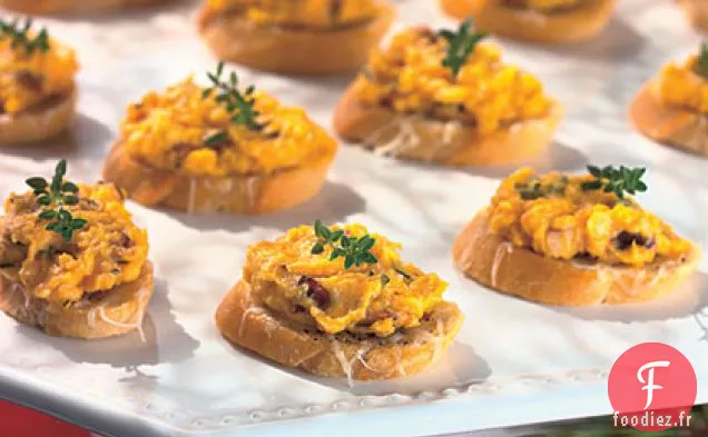 Tartinade de Courge Musquée sur Croûtons de Fromage