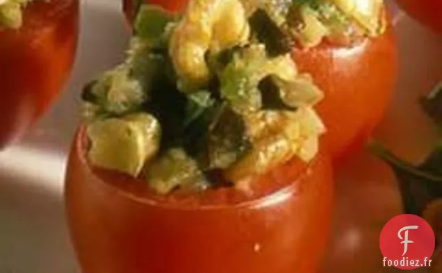 Tasses de Tomates Aubergines et Noix Rôties