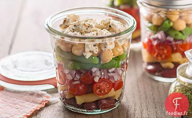 Salade de Haricots en couches avec de la Feta