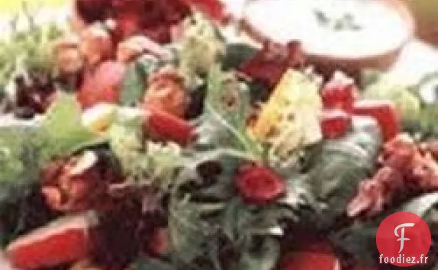 Salade d'Épinards et Noisettes avec Vinaigrette Balsamique aux Fraises