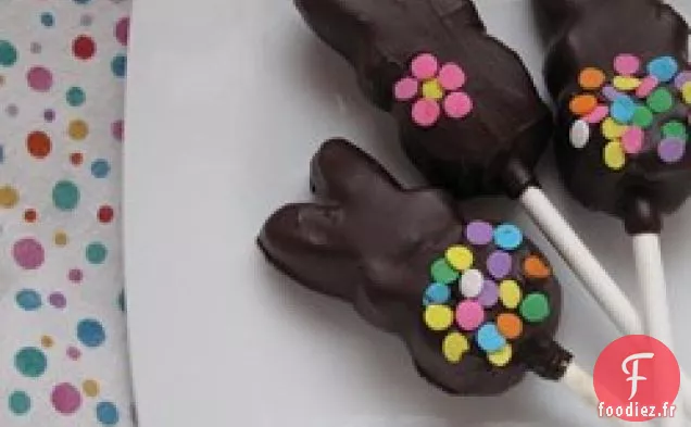 Lapins Enrobés de Chocolat Instantané (Sur un Bâton)