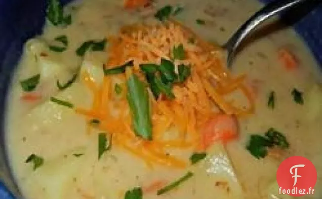Soupe au Cheddar Végétarien