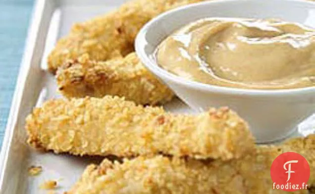 Poulet Croustillant avec Trempette au Miel