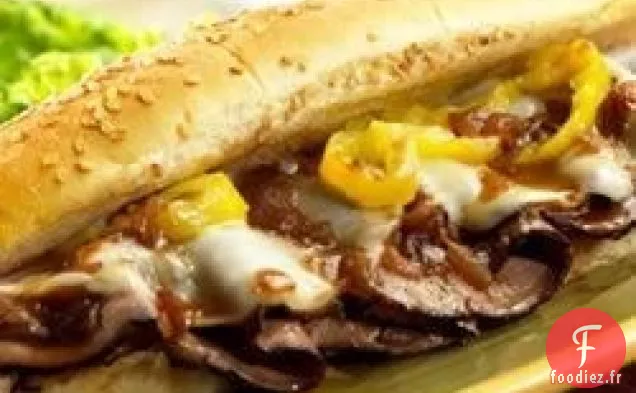 Sandwichs au Rôti de Bœuf Dégoulinant de Provolone fondu