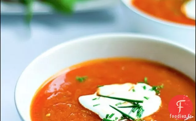 Soupe aux Poivrons et Tomates Rôtis