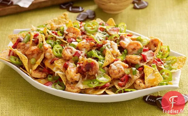 Nachos aux Crevettes au Cheddar