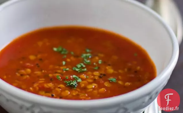 Soupe De Tomates Aux Lentilles - À L'Indienne