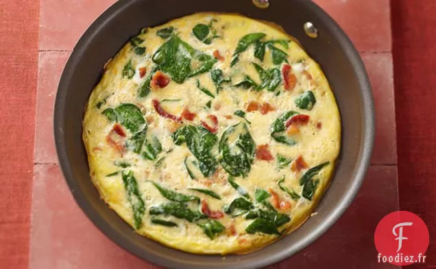 Frittata Rapide aux Épinards à quatre ingrédients