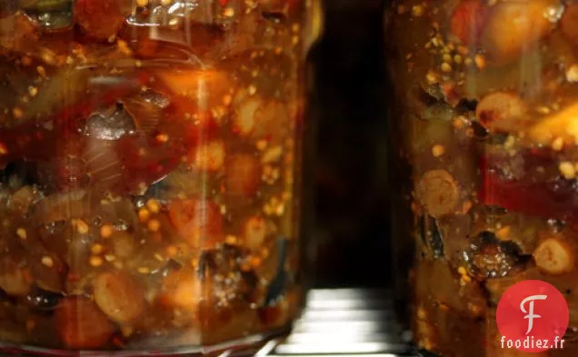 Chutney aux tomates vertes et aux pommes