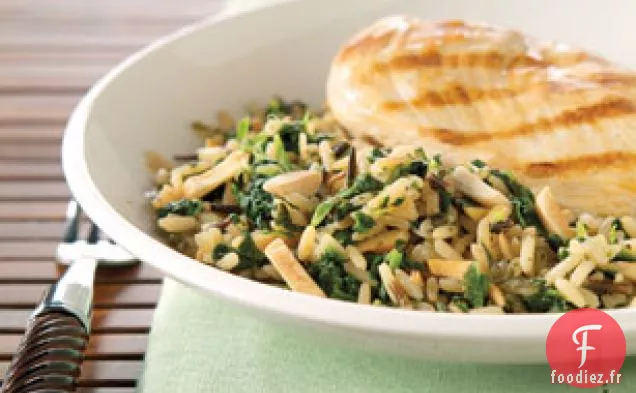 Épinards et Riz aux Amandes