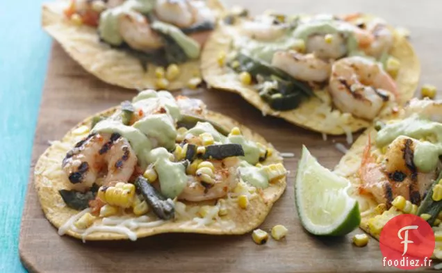 Tostadas De Crevettes Grillées