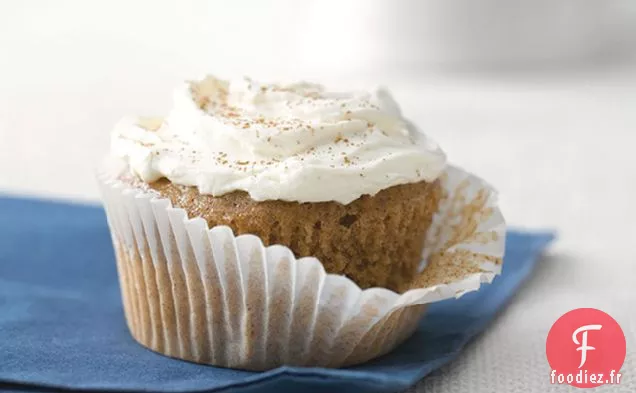 Cupcakes Carottes-Gingembre au Fromage à la Crème Épicé