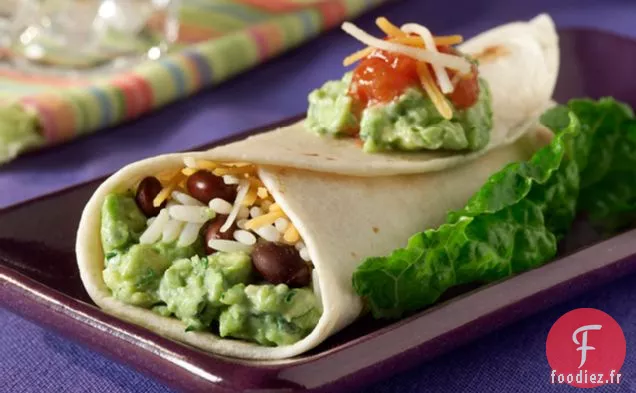 Burritos de Riz et Haricots Noirs