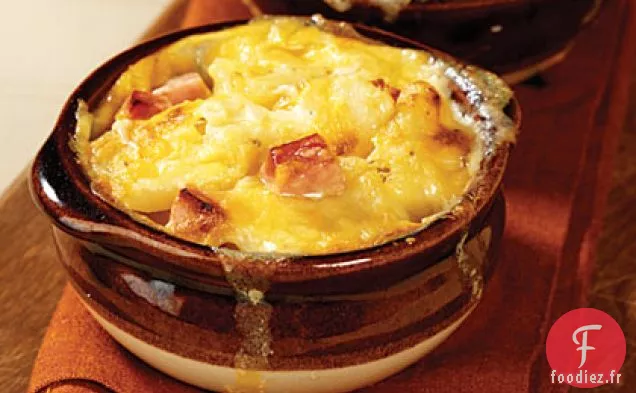 Pommes de Terre Festonnées et Jambon