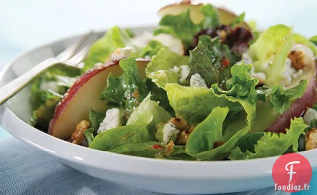 Poire et Noix avec des Légumes Verts mélangés