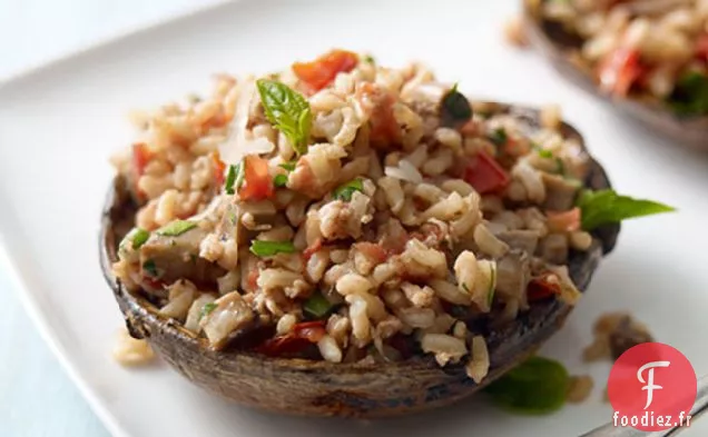 Champignons Portobello Farcis Grillés pour deux