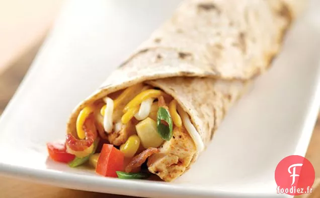 Roll-Up au Bacon, Maïs, Salsa et Poulet