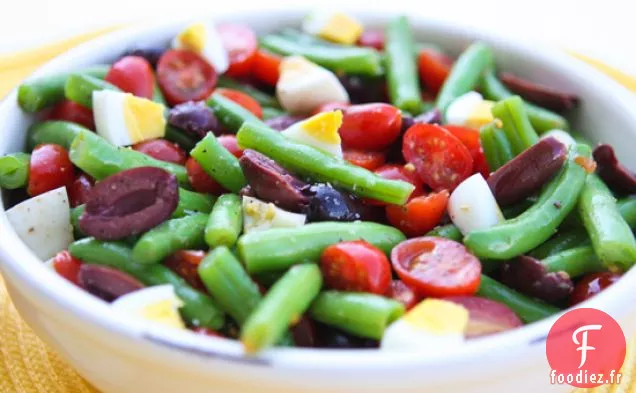 Haricots Verts Aux Tomates, Olives Et Œufs