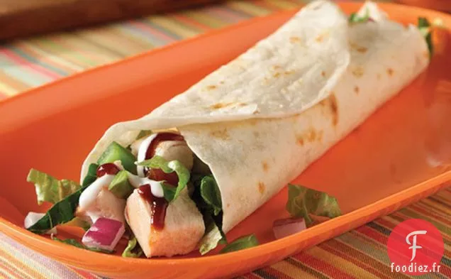 Enveloppements de Salade de Poulet BBQ