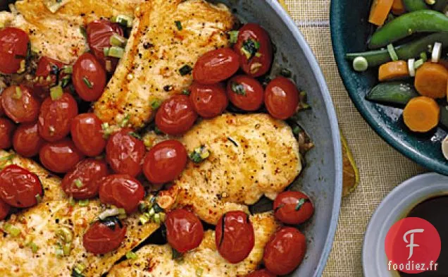 Escalopes de Poulet Sautées à la Tomate