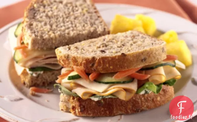 Sandwich à la Dinde aux Herbes de Jardin
